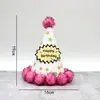 Sombrero de Cumpleaños para Niños y Adultos Punto Láser Reflectante Gorra Puntiaguda de Bola Gorra Puntiaguda de Fiesta Gorra de Corona Gorra de Bola Mao