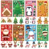 Pegatinas de Cambio de Rostro Navideñas 2027 Muñeco de Nieve de Dibujos Animados Reno Pegatinas para Diario Impermeables Creativas Personalizadas para Niños