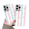 Ins simple corazón amor rayado manzana 17 funda protectora iPhone 16 ultrafina tacto metal desnudo cobertura total agujero de precisión funda de película