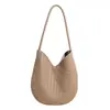 Bolso de Hombro para Mujer con Textura Retro y Patrón Tejido, Bolso de Axila, Verano 2025, Simple, de Nicho, de Alta Gama, para el Trabajo