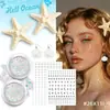 Clipes de Cabelo Brilhantes de Lantejoulas em Gel de Sereia Estrela do Mar Pérola Strass Maquiagem Facial Adesivos Faciais
