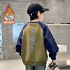 Moletom Solto Patchwork para Meninos Huzhou Zhili Outono 2026 Novo Estilo para Crianças Maiores Tops Roupas Infantis Temporada de Outono