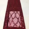 Tela de importación en stock bordada con lentejuelas y cuentas para vestidos de novia, trajes de escenario para actuaciones, vestidos de moda y bolsos