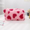 Bolsa de almacenamiento de cosméticos linda de gran capacidad con diseño de peluche de Sweet Love, bolsa de viaje portátil, bolsa de lavado de viaje