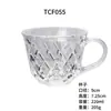 Exquisito Juego de Taza y Platillo Rayado, Taza de Café Doméstica de 220ml con Asa, Juego de Tazas para Bebidas de Té con Leche al por Mayor