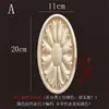 Talla de Madera Dongyang Madera Maciza Estilo Europeo Cabeza de Puerta de Madera Flor Redonda Calcomanía Decorativa Marco de Espejo de Puerta Flor de Madera Fondo Ovalado Adorno Relieve