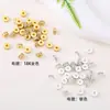 Alta Retención de Color Chapado en Oro de 18 Quilates Incrustaciones de Diamantes de Colores Cuentas Espaciadoras de Corte Recto Cuentas Sueltas Cuentas Espaciadoras para Pulseras de Cuentas y Joyería DIY