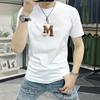Camiseta de manga corta para hombre 2025 Nueva marca de moda Camiseta de cuello redondo y media manga para hombre Camiseta casual de moda