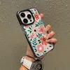 Capa de Celular Transparente Laranja-Vermelho Floral Maçã AIR Rústica Vintage para iPhone 16 Pro Capa Protetora Macia Venda por Atacado