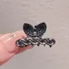Vintage Metal Fofo Pequeno Clipe de Garra Strass Pérola Grampo de Cabelo Rabo de Cavalo Alto Grampo de Cabelo Amor Clipe Tubarão de Alto Senso Adorno de Cabeça