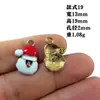 Navidad Transfronteriza Goteo de Aceite Dibujos Animados Papá Noel Reno Árbol Copo de Nieve Colgante Llavero DIY Pulsera Accesorios Colgantes