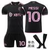 2324 Miami International Away Black Messi No.10 Suarez No.9 Jersey Meias Roupas de Futebol Atacado