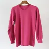 Ropa de Otoño de Algodón Puro para Mujeres de Mediana Edad y Mayores Ropa de Algodón de Otoño para Mujeres Tops Básicos de Otoño e Invierno Cuello Redondo