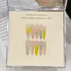 [Jardín de Macarons] Colores Dulces de Primavera y Verano Degradado Caramelo Tallado Blanqueamiento Parches para Manicura Uñas Portátiles Hechas a Mano
