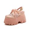Sandalias de Frailecillo de Suela Gruesa Aumentada de 12 cm para Mujer, Malla Transpirable, Cuña Petite, Tacón Alto, Sandalias Romanas para Mujer, Charol