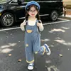 Conjunto de Macacão para Meninas Roupa de Primavera 2026 Nova Moda Casual para Bebê Calças para Primavera e Outono Macacão Jeans para Crianças