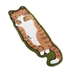 Alfombra de Rayas de Animales de Dibujos Animados, Manta para Mesita de Noche de Dormitorio, Tapete para Mesa de Centro de Sala de Estar de Gatito, Alfombra de Piso Resistente a Manchas y Fácil de Cuidar de Imitación de Cachemira