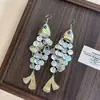 Brincos Coloridos de Concha de Peixe Escama, Estilo Feriado, Luxo Leve, Brincos Elegantes de Alta Qualidade, Brincos de Borla