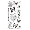 Paquete transfronterizo de pegatinas de tatuaje directas de fábrica Negro Inglés mariposa pegatinas de tatuaje de transferencia de agua