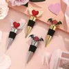 Tapón de vino para el Día de San Valentín con forma de ángel y demonio, tapón para botella de vino, tapón sellador de conservación de vino, pequeño regalo para bodas y fiestas