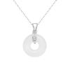 Collar con hebilla de seguridad de donut de calcedonia, estilo étnico, cadena de clavícula para mujer, venta directa de fábrica