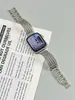 Adecuado para Apple Applewatch89 Correa Metálica de Cuatro Filas Cadena Iwatchis10Ultar Correa de Pulsera