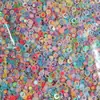 Lentejuelas de colores mezclados de gran venta, lentejuelas de arte de uñas de estrella hueca de cinco puntas, material de bricolaje, relleno de cáñamo de flujo, película de color de PVC