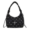 Bolso Cruzado de Moda con Lunares y Encaje Plegado Otoño 2026 Nuevo Bolso de Mano Bolso Nube Cadena Exquisita Bolso Casual