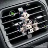 Ornamento de Família de Gatos Criativo e Fofo em Acrílico Plano para Interior de Carro Clipe de Aromaterapia para Saída de Ar do Carro Decoração de Carro