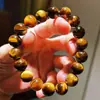 Otoño e Invierno Maillard Natural Fino Ojo de Tigre Amarillo Torre Cristal Blanco Cristal Ágata Pulsera Pulsera Auténtico Soporte Reinspección