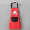 Delantal Impermeable y a Prueba de Aceite para Cocina del Hogar al por Mayor Estilo Coreano Lindo Overol para Mujer Ropa de Protección Laboral Ropa de Trabajo Delantal de Dibujos Animados para Restaurante