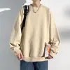 Sudadera Jacquard de Letras de Moda 2026 para Hombre con Diseño en Relieve, Top para Primavera y Otoño, Corte Holgado Versátil, Talla Grande, Chaqueta de Cuello Redondo