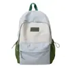 Mochila de Pareja Nueva Color-Blocking Estilo Coreano, Gran Capacidad, Mochila Casual Ligera, Mochila de Viaje Versátil de Moda para Hombres y Mujeres