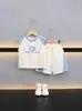 Traje de Chaleco Delgado de Verano para Niños 2025 Tendencia de Verano Casual Coreano de Verano Nuevo Transpirable para la Piel Estilo de Verano Guapo