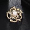 Broche de borboleta de pérolas de venda quente transfronteiriça, diamante, feminino, de alta qualidade, alfinete de temperamento, roupas fixas, terno, joias