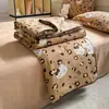 Colcha Fresca de Verão Bordada com Conchas Algodão Lavado Fio Dupla Camada Colcha de Verão Conjunto de Quatro Peças Fina Desenho Animado Lavável à Máquina Lavável Colcha de Presente