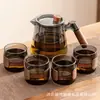 Tetera de Vidrio Transparente Resistente a Altas Temperaturas Personalizada Olla Espesa para Preparar Té Olla con Infusor de Té de Alto Borosilicato con Asa Lateral de Madera Olla con Infusor de Té