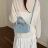 Bolsa Almofada Exquisita, Moderna e Fashion, Bolsa de Boliche Elegante Estilo Coreano, Bolsa Tote Pequena Versátil para Ombro e Transversal