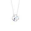 Collar de plata de ley 925 con trébol de cuatro hojas de la suerte para mujer, diseño de nicho, cadena de clavícula de lujo con colgante de piedra esmaltada.