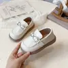 Zapatos Pequeños de Cuero para Niñas, Zapatos JK de Moda y Versátiles para Primavera y Otoño, Zapatos de Cuero Estilo Británico Negro, Zapatos para Actuaciones Estudiantiles, Planos