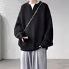 Suéter Gola V Direto da Fábrica Masculino de Inverno Estilo Coreano Preguiçoso Malha Grossa Pulôver Camada Base Quente