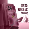 Cordón Gradiente Rosa Compatible con Funda de Teléfono Apple 18pm Accesorios iphone17 15 Alto Aspecto 16 Nuevo Modelo Femenino 14