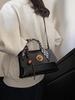 Exterior Individual Super Caliente Bolsa Pequeña Moda Femenina Combinable 2025 Nuevo Estilo Retro Hombro Cruzado Bolso Cuadrado Pequeño Simple de Mano
