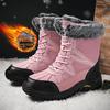 Moda high-top botas de algodão inverno botas de neve ao ar livre senhoras de veludo acolchoado quente tamanho grande casual esportes sapatos de algodão