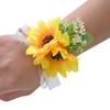 D812 noiva madrinha grupo pulso flor girassol girassol simulação flor casamento presente de Natal preço real