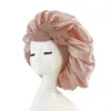 Gorro de Satén Imitación Seda con Correa Suave Ajustable, Gorro de Noche, Adecuado para Dormir, Gorro con Correa para Cabello Rizado