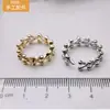 Montura de Anillo Montura Vacía Plata de Ley Anillo de Perla Personalizado Moda Accesorios DIY S925 Abierto Semiacabado Montura de Plata Hecho a Mano