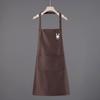 Delantal Impermeable 2026 para Uso en Cocina, Resistente al Aceite, Adulto, Moderno, Sin Mangas, Ropa de Trabajo para Catering, Estampado de Logo, Cuello Halter Sencillo