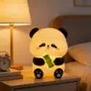 Luz Táctil de Panda con Diseño de Oso de Bambú, Luz de Noche Pequeña para Habitación Mesita de Noche Atmósfera, Decoración de Escritorio, Regalo de Cumpleaños, Luz de Noche de Panda