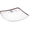 Plato de Melamina Imitación Porcelana Plástico Cuadrado Platos Fríos Plato para Comida Rápida Plato para Saltear Restaurante con Tapa para Arroz y Agua para Uso Comercial